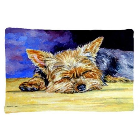 Carolines Treasures Carolines Treasures 7357PILLOWCASE Yorkie Taking A Nap Fabric Standard Pillowcase 7357PILLOWCASE